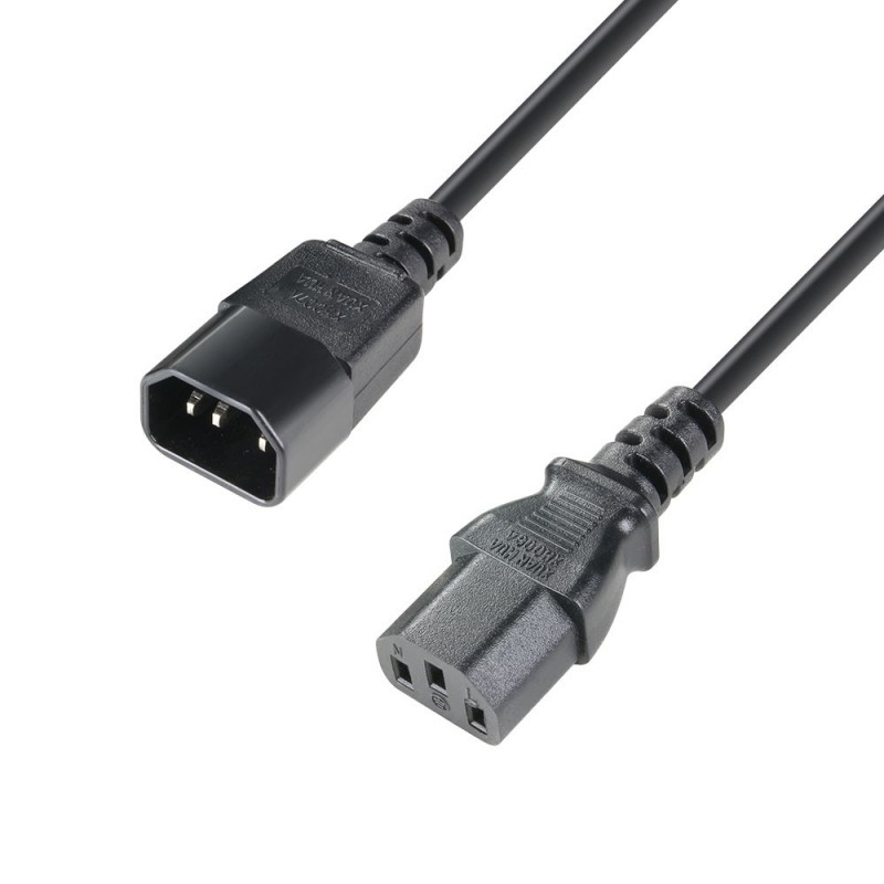 Adam Hall Cables 8101 KE 0100 - Power Extension Cable C14 - C13 1.0 m